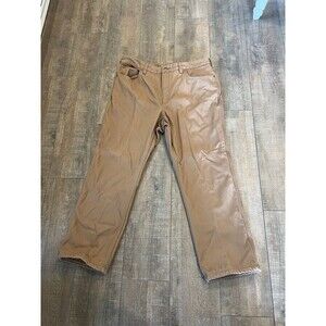 Duluth Trading Fleece Lined Pants Mens 40x30 Khaki Insulated Relaxed Fit